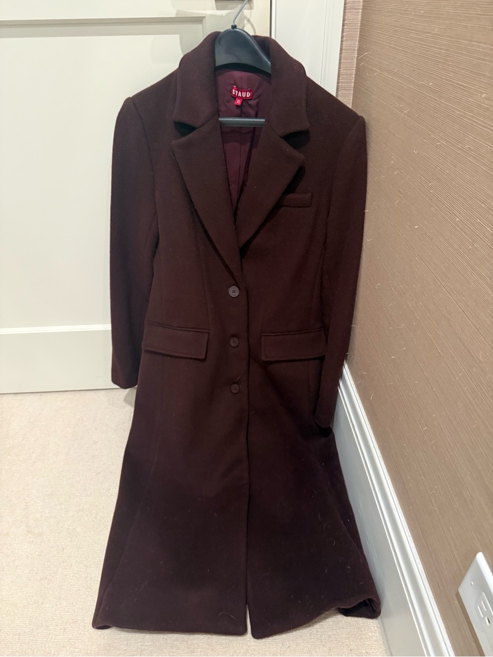 STAUD sanza coat - wool XS NWT SO CHIC